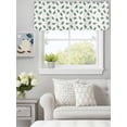 thumbnail image 6 of Curtain Valance for Windows, Watercolor Spring Summer Green Leaves Kitchen Valances Rod Pocket Short Curtains, Pastoral Plant Window Valance for Bedroom Bathroom Living room 42x12in, 6 of 9