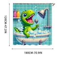 thumbnail image 2 of Japceit Dinosaur Shower Curtain, Waterproof Polyester Fabric Bathroom Curtain with Rustproof Grommets, Mold Resistant Fun Shower Liner for Kids Boys Girls Bathroom Home Decor, 2 of 5