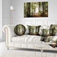 thumbnail image 2 of Designart Green Fall Forest with Sun Rays Canvas Wall Art, 2 of 4