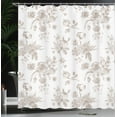 thumbnail image 3 of Ambesonne Botanical Shower Curtain, Floral Victorian Print, 69"Wx70"L, Taupe Grey, 3 of 4