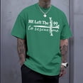 thumbnail image 6 of Ankishi He Left The 99 To Rescue Me T Shirt Crew Neck Oversized Men Christian Tee Short Sleeve Casual Tops for Date, 6 of 7