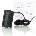 thumbnail image 5 of Lishi Black Digital LCD Thermometer with External Probe for Fridge Freezer Refrigerator Aquarium - 3pcs, 5 of 5