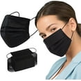 thumbnail image 1 of Woeilo Disposable F Mask, 100 PCS Black Masks, 3 Ply Protection F Masks Adults 100 Pcs 100 Count (Pack of 1), 1 of 5