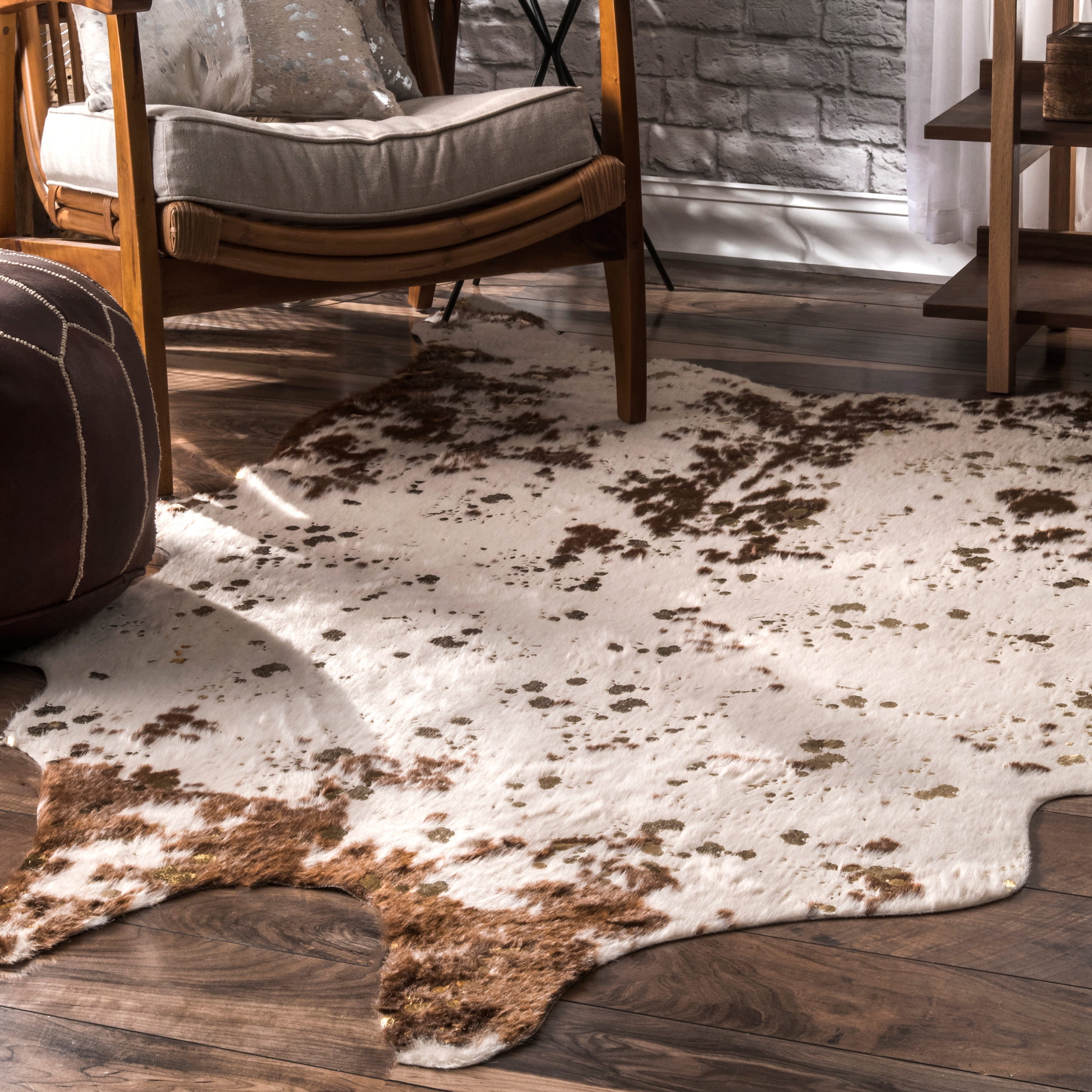 nuLOOM Iraida Faux Cowhide Area Rug or Runner