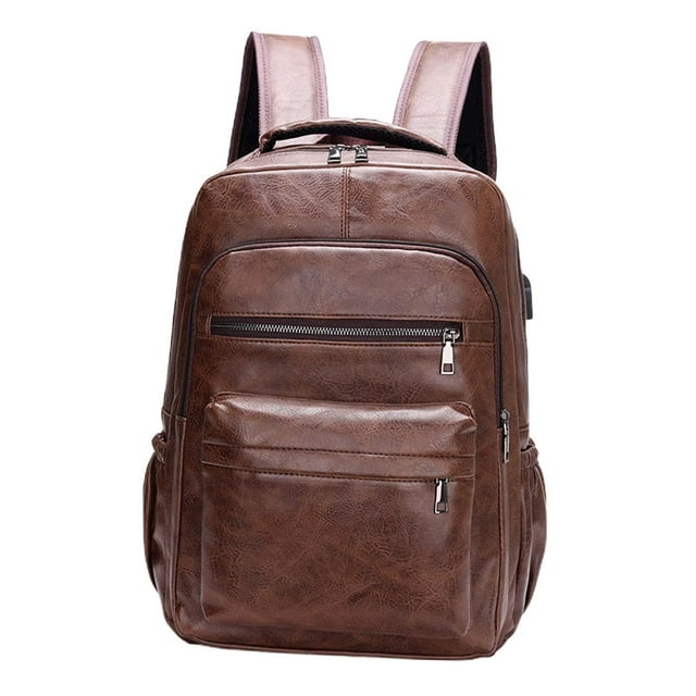 Milaget Laptop Backpack Computer Backpack with Charging Port Adjustable Shoulder Coffee