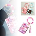 thumbnail image 2 of ID Bag Silicone Bracelet Floral Folding Card Holder Printed Leather Wallet Keychain Including Keychain ID Bag Floral Wallet Card Holder, 2 of 6