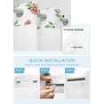 thumbnail image 5 of No Hook Cloth Fabric Shower Curtain with Snap in Liner, Wildflower Waterproof Shower Curtains Set with See Through Top Window, Pink Floral Watercolor Pink White Summer Bath Curtains Shower 36"x72", 5 of 6