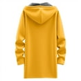 thumbnail image 4 of Karoyedx Oversized Hoodies for Women Long Hoodies For Women Zip Up Hoodie Trendy Casual Oversized Fleece Tunic Sweatshirts Fall Winter Jacket Coat Yellow Size,2XL, 4 of 5