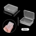 thumbnail image 2 of 6Pcs Mini Containers with Lids Small Bead Organizer Box 2.44x3.39 Inch Clear Plastic Transparent Rectangle Storage Container for Crafts Accessories, 2 of 8