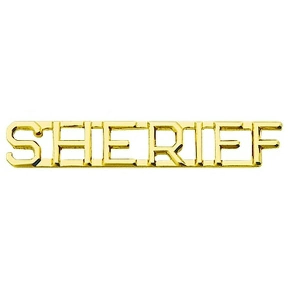 SHERIFF Die Struck Letters, 2 Posts  Clutch Backs, Pairs, 1/4 High