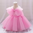 thumbnail image 6 of HUANBAI Girls Party Dress Elegant Embroidered Tutu Gown For Birthday Performance Flower Girl Formal Attire Girls Dress Sweet 9-12 Months, 6 of 9