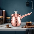 thumbnail image 6 of deevoka Household Turkish Coffee Pot Milk Butter Melting Jug Coffee Maker Greek Pot with Rose Gold 600ml, 6 of 8