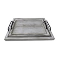thumbnail image 4 of Gianna's Home Rustic Farmhouse Set of 2 Food Serving Trays with Metal Handles (Rustic White), 4 of 4