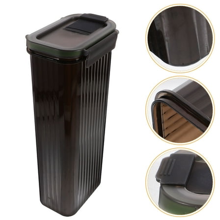 GAXIRE Kitchen Storage Container Plastic Black for Household Use 1Pcs