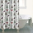 thumbnail image 4 of Christmas Forest Pattern Shower Curtain 36"x72" ,Bathroom Decorative Shower Curtains Set with 12 Hooks,Modern Waterproof Washable Shower Curtain, 4 of 6