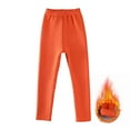 thumbnail image 4 of mgoYE Girl Winter Thick Warm Pant Printing Lined Legging Tight(Orange,7-8 Years), 4 of 7