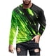 thumbnail image 1 of Blusas y camisas de manga larga y cuello redondo para hombre, camisetas casuales con estampado de moda y cuello redondo, blusas de licra de manga corta para hombre., 1 of 4