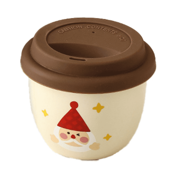 New Arrivals Ceramic Coffee Mug with Silicone Lid - Elegant, Heat-, Non-Slip, Portable Tea Cup for Outdoor and Office Use A