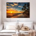 thumbnail image 2 of Elephant Stock Punta Cana Beach Sunrise Wall Art - Horizontal Canvas Wall Art - Living Room Wall Decor - Beach Canvas - Orange And Blue Decor - 51" x 34", 2 of 4