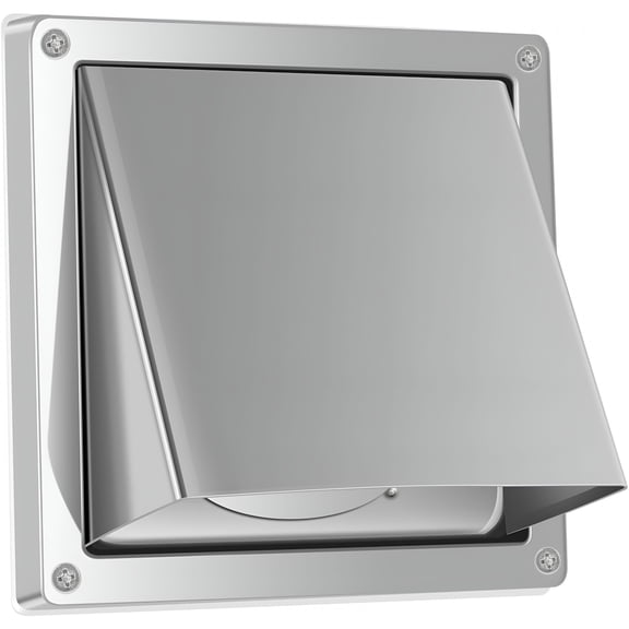 ZHZFKQ 4 Inch Dryer Vent Cover,Stainless Steel Wall Exhaust Covers with 4 Screw Washers Weather Proof Exterior Wall Vent Cover