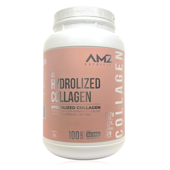 Colágeno Hidrolizado AMZ A. Hialurónico Biotina 1 kg Natural