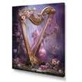 thumbnail image 2 of Designart "Mythical Mauve Lyre Legends II" Music Wall Art Prints, 2 of 7