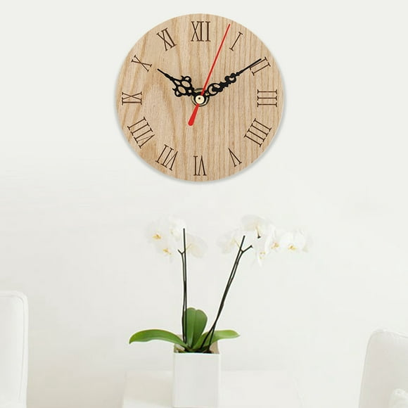 Rdeghly Wooden Wall Clock, Wall Clock Decor,Classic Wooden  Analog Display Decor Garden Hallway Outdoor Hanging Wall Clock