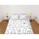 thumbnail image 2 of Juego de Funda Nórdica Gatos Graciosos, Ropa de Cama de Dormitorio & Animal Doodle, 2 of 4