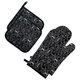 thumbnail image 5 of Guantes de horno portátiles, juegos de manoplas y agarraderas para horno, guantes para hornear duraderos y colgantes Negro, 5 of 9