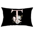 thumbnail image 2 of Sofa Pillows Covers Hwkond Pillow Covers English Alphabet ANW Floral Pillowcases Black Throw Pillow Case,(Up to 25% Off)MulticolorT, 2 of 2