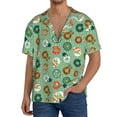 thumbnail image 3 of Sigee Christmas Donuts Print Men's Shirts Casual Button Down Short Sleeve Summer Beach Shirt Hawaiian Vacation Shirts Tee Shirt-Medium, 3 of 7