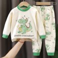 thumbnail image 2 of REgarm Toddler Kid Boy Fall Winter Clothes 2pcs Cotton Graphic Long Sleeve Sweatshirt Tops Casual Joggers Pants Outfits Set Casual Baby Boy's Clothing, 2 of 5