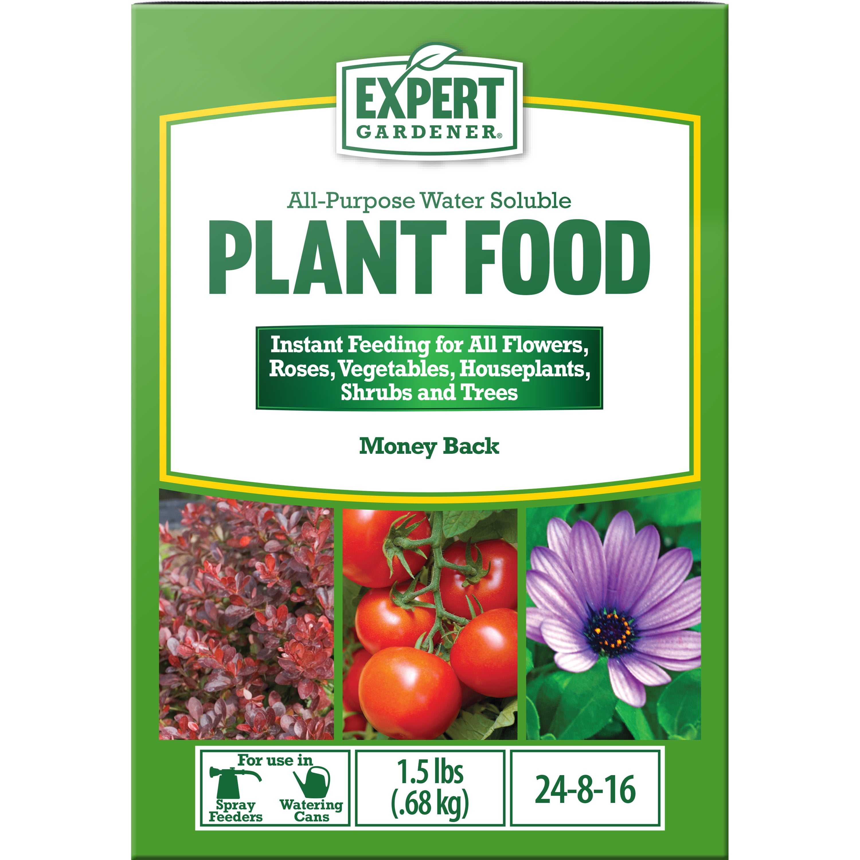 Expert Gardener All-Purpose Water Soluble Plant Food, 24-8-16 Fertilizer, 1.5 lb.