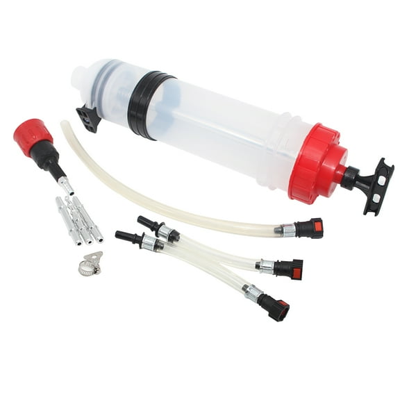 Aniceparthy 1500ML Automotive Fluid Extractor Pump,Brake Oil Injector,Manual Oil Change Syringe,Oil Syringe with Hose & Extension Tubes and Connector for Easy Oil Change,Red