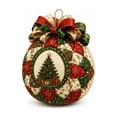 thumbnail image 2 of CSSAD Christmas Ornament - 3D Fabric Poke Christmas Ball DIY Kit, Christmas Balls Craft Kit for Adults, Poke Art for Adults, Beginner-Friendly No-Sew Craft, 3D Texture, 4", 2 of 6