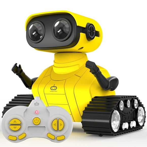 AOVIKOOD Rechargeable Robot Toys for Boys Girls 2.4GHz RC Robot Toy with Flexible Head & Arms for Kids Remote Control Robots Toy with Music and LED Eyes Gift for Children Age 3 Years and Up