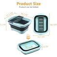 thumbnail image 4 of FANNGYX 2.77 Gallon (10.5L) Collapsible Sink Tub with Drain Plug Foldable Dish Basin for Camping, RV, Kitchen LG618-676, 4 of 6