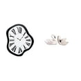 thumbnail image 1 of Reloj de pared con figura de cisne, escultura de resina, centro de mesa, material acrílico, ideal para la decoración del hogar, la oficina, la sala de, 1 of 8