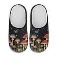 thumbnail image 2 of Psesaysky Women's Mushroom Butterfly Night Print Closed Toe Slippers for Women Soft Indoor Slippers Memory Foam Bedroom Shoes, Size 6-7, 2 of 7