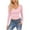 Pink, variant on Chbgutlmr Crop Tops for Women V Neck Long Sleeve Slim Comfy Going out Tops Stretch Basic Workout Blouses