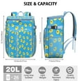 thumbnail image 3 of Yellow Lemon Pattern Backpack Cooler, Leakproof and Insulated Lunch Bag for Beach, Picnic, and Camping, 3 of 4