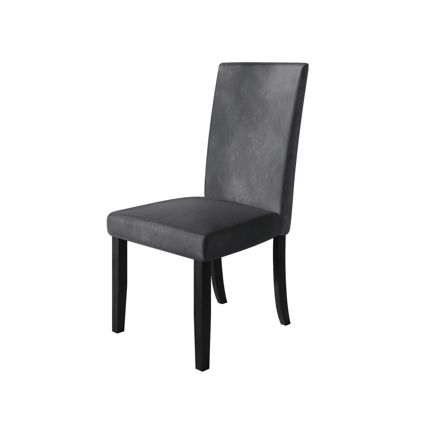 Home Design Skokie Dining Chair (Set of 2), Black/Dark Gray, Parsons style, Cushioned seat and back, Comfortable seating, Sturdy frame, Modern design, Durable construction