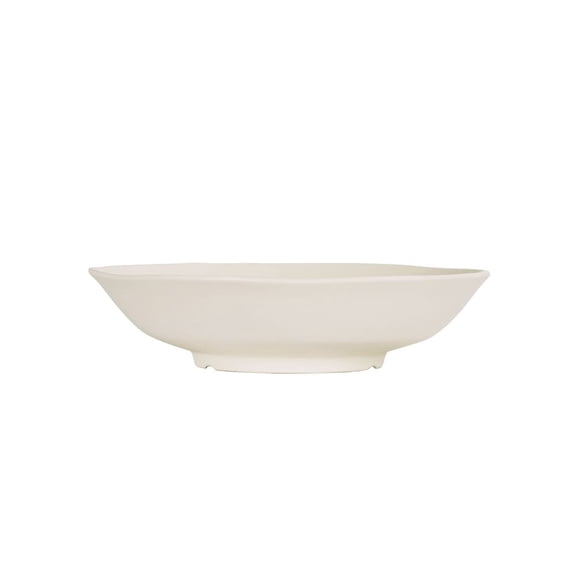 Cal Mil Hand Thrown Ivory Melamine Bowl, 12 inch Dia. x 3 inch Height -- 6 per case.