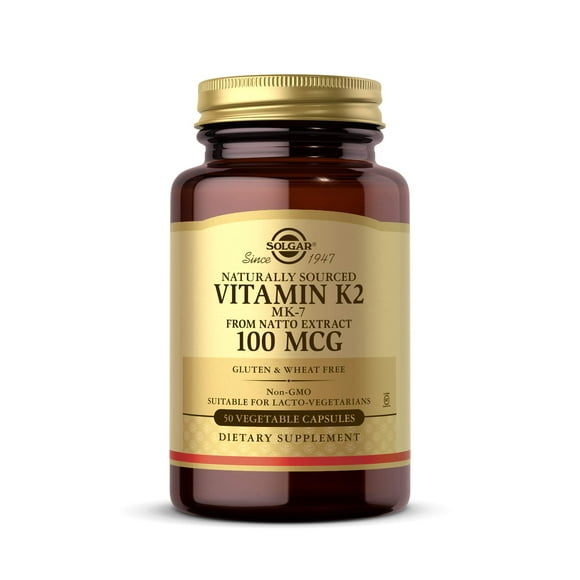 Suplemento Solgar Vitamina K2 MK7 100 mcg 50 cápsulas