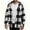 Black, variant on Men's Casual Fashionable Hooded Jacket Checkered Printed Button Pockets Long Sleeve Outwear for Fall Winter Red L