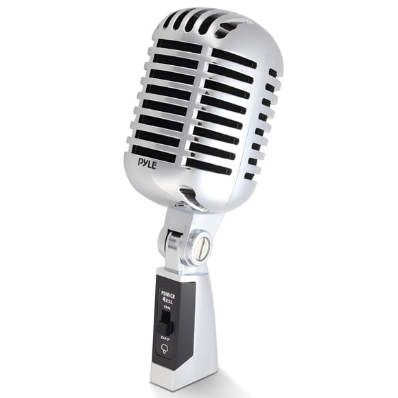 Pyle Classic Retro Dynamic Vocal Microphone - Old Vintage Style Unidirectional Cardioid Mic with XLR Cable - Universal S