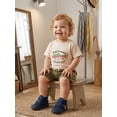 thumbnail image 4 of BemeyourBBs Toddler Baby Boy Duck Hunting Fishing Outfit Infant Baby Boys Summer Clothes Casual Bear Fish Duck Animal Print Short Sleeve T Shirt Tops and Shorts 2 Pcs Set, 4 of 9