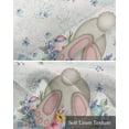thumbnail image 6 of Easter Bunny Butt Linen Curtain Valance for Bedroom/Bathroom/Kitchen/Office/Living/Dining Room Windows,Easter Egg European Traditional Flower Pocket Topper Drapes Decorative Cafe Drapery Panel 42x12, 6 of 6