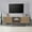 Natural Oak, variant on Eumyviv Farmhouse TV Stands for 55 Inch TV,Wood Media Entertainment Center Cabinet Console Table with 2 Rattan Doors, Natural Oak, H0015