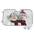 thumbnail image 2 of Lsque Christmas Snowman With Hat Car Windshield Sun Shade | Accordion Folding Style Auto Shade for Car Truck SUV Van | Blocks UV Rays Sun Visor Protector | Medium, 2 of 7
